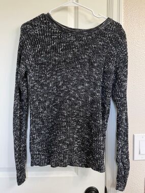 Recent Rive Black and White Marbled Sweater